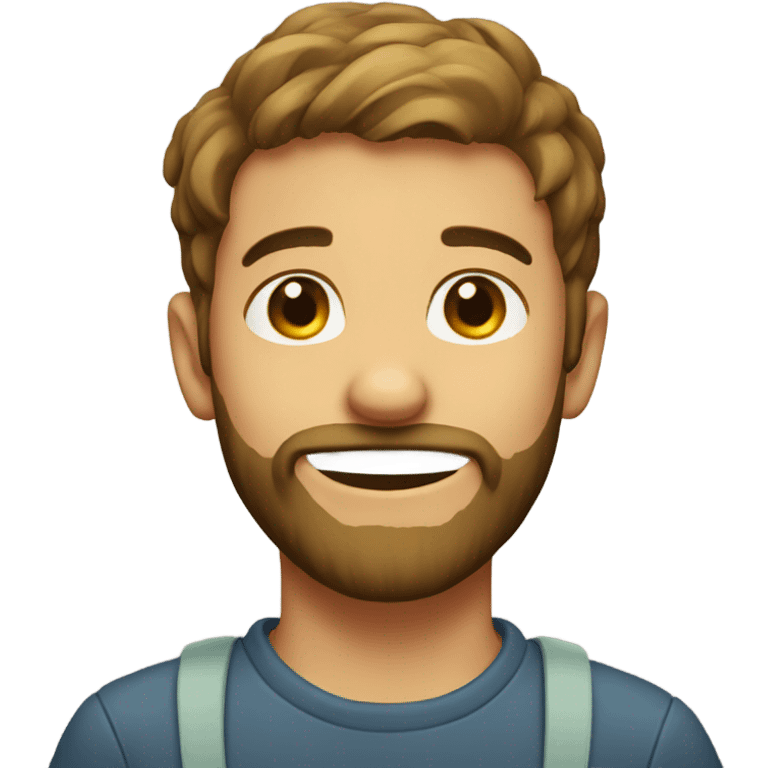 smiling boy with beard emoji