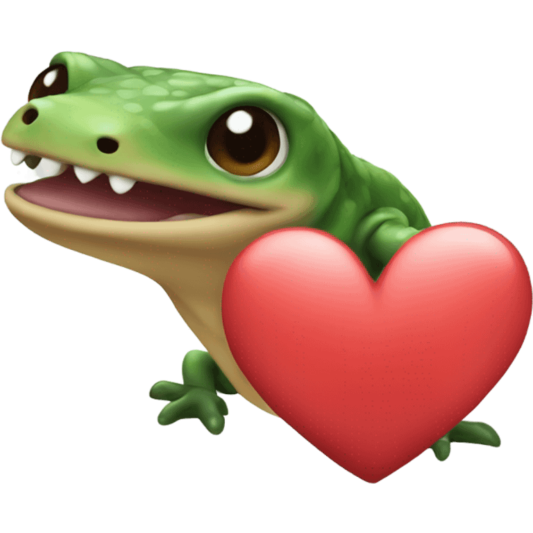 Salamander happy sending a heart emoji