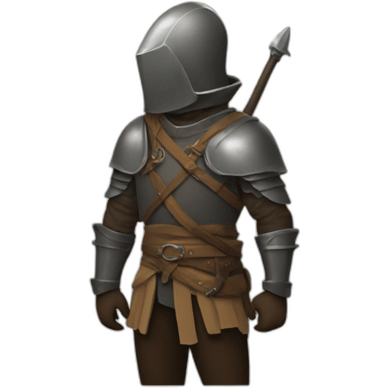 medieval Bounty Hunter, torso, looking away from camera emoji