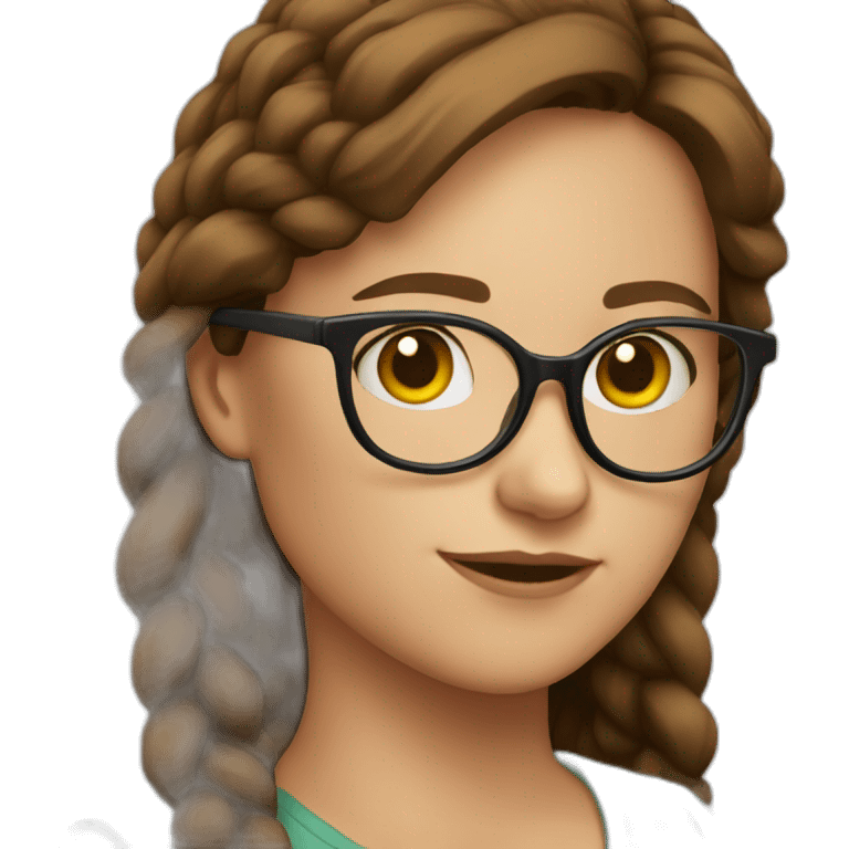 girl-with-brown-hair-and-very-round-glasses emoji