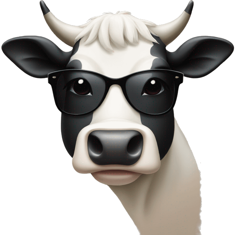 Cow face in Black sunglasses emoji