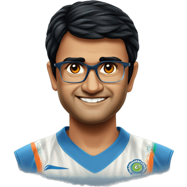 indian cricket player sourav ganguly emoji