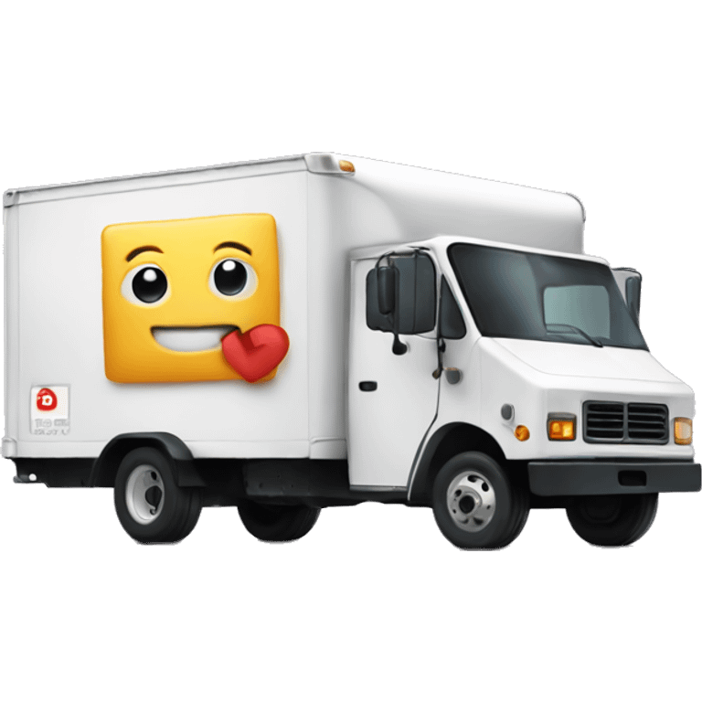 Boxtruck with letter "PGS” on the side emoji