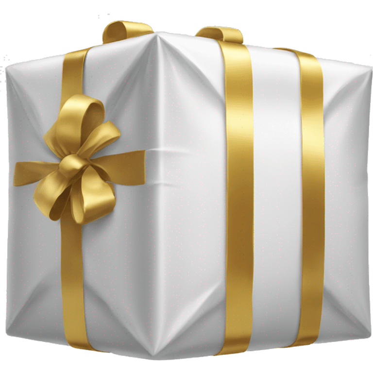 White package with gold inscription guess emoji