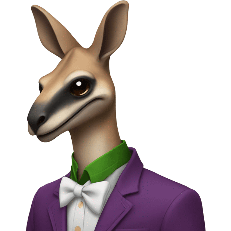 kangaroo with joker mask emoji