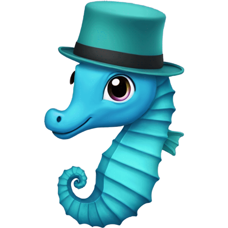 Seahorse with a hat emoji