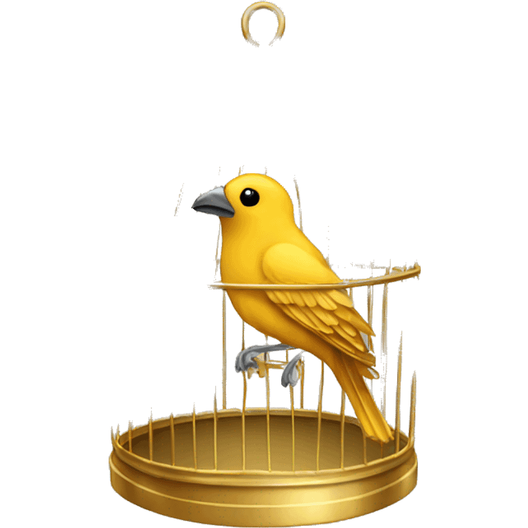 empty gold bird cage emoji