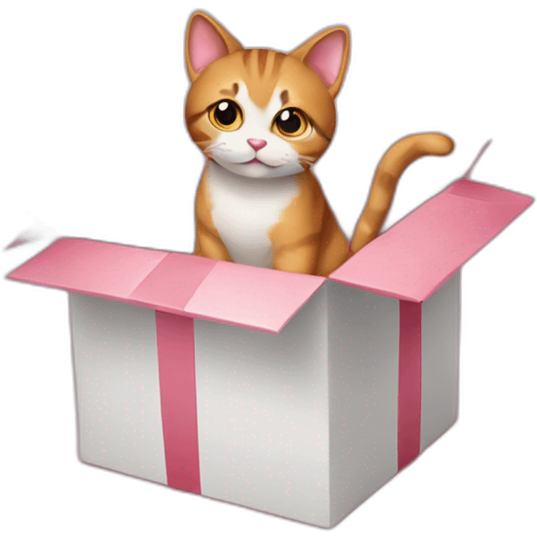 cat in gift box emoji