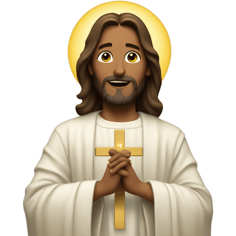 Jesus giving blessings emoji