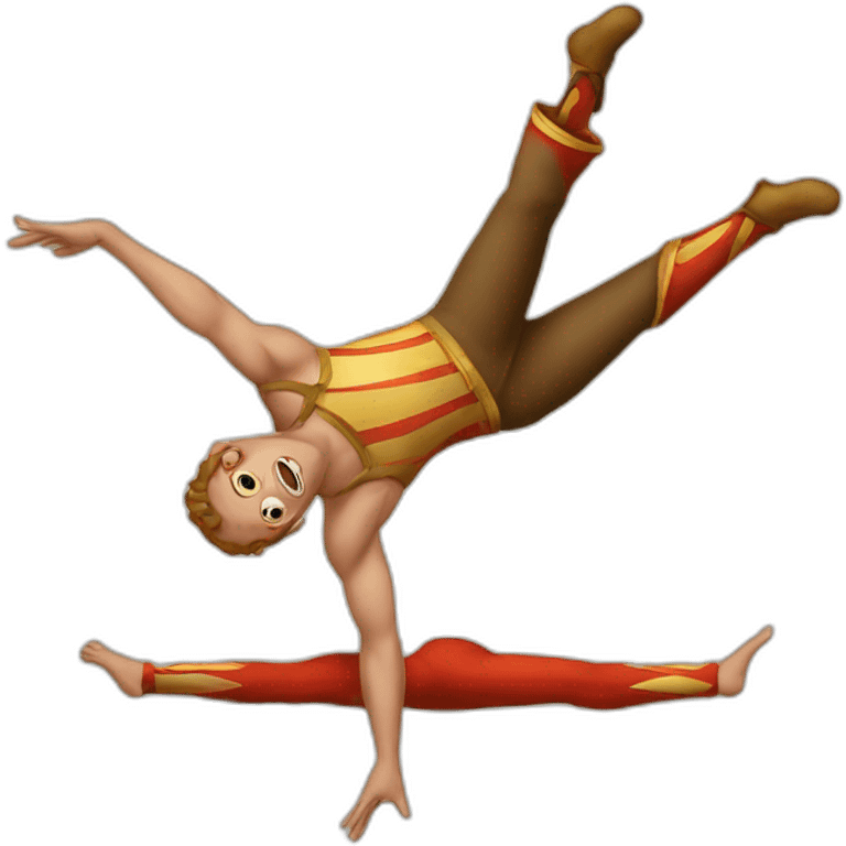 medieval circus acrobat doing a backflip emoji