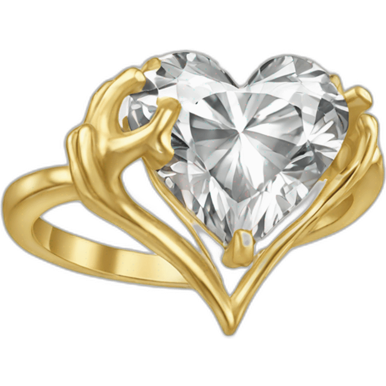 gold #c5b792 heart diamond emoji