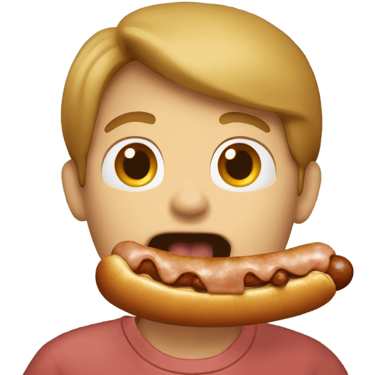 Sausage being eaten  emoji