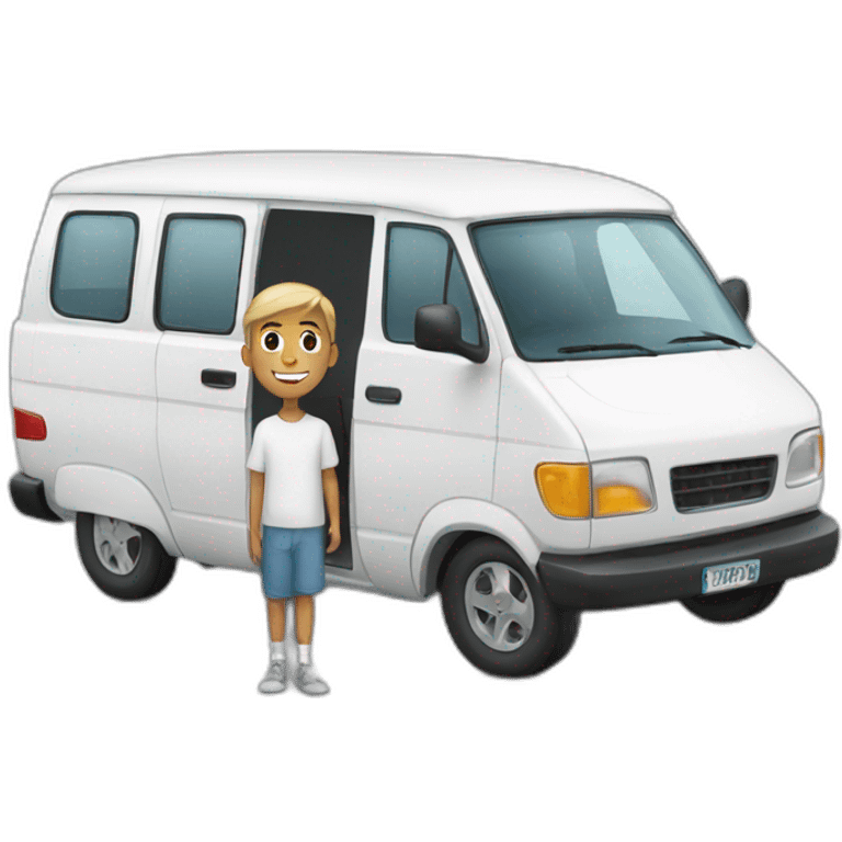 Kids in a white van emoji