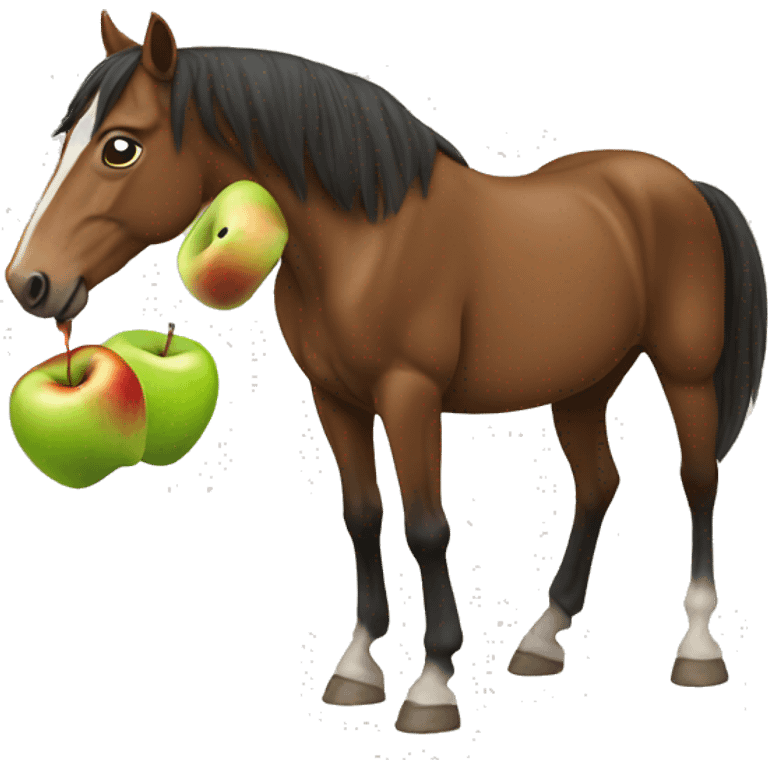 Horse eating a apple  emoji