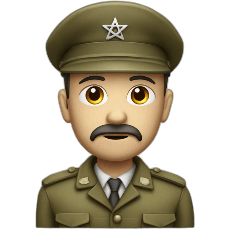 sad upset jewish combat solider magen david full body emoji