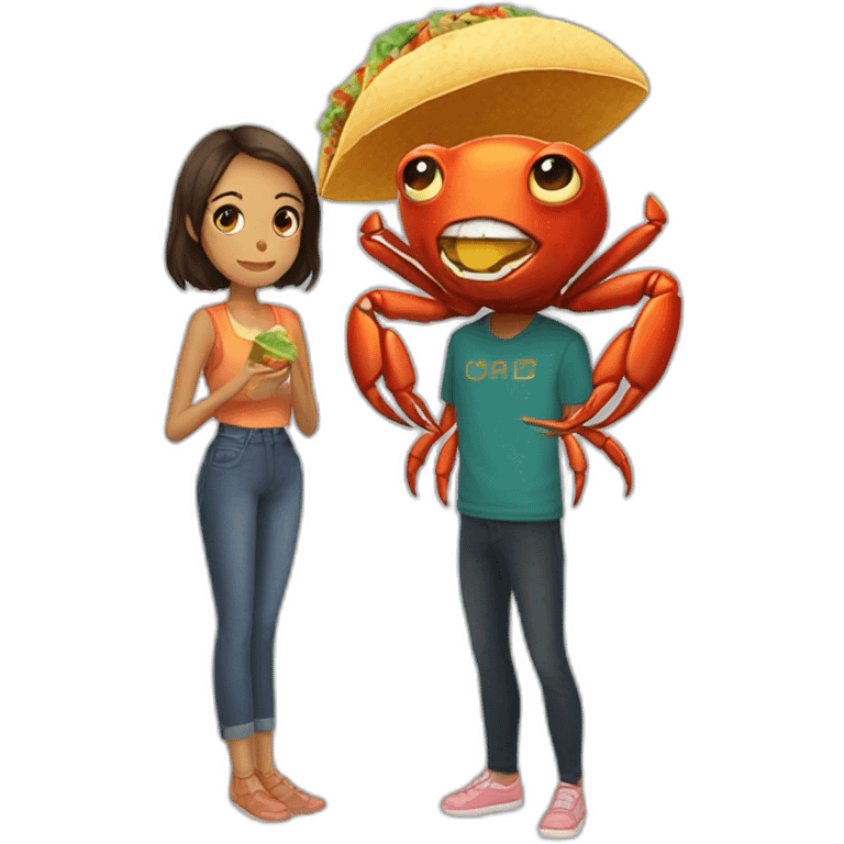 crab with taco girlfriend emoji