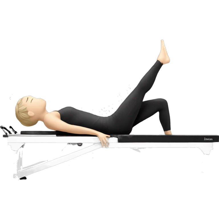 Pilates reformer white classical  emoji