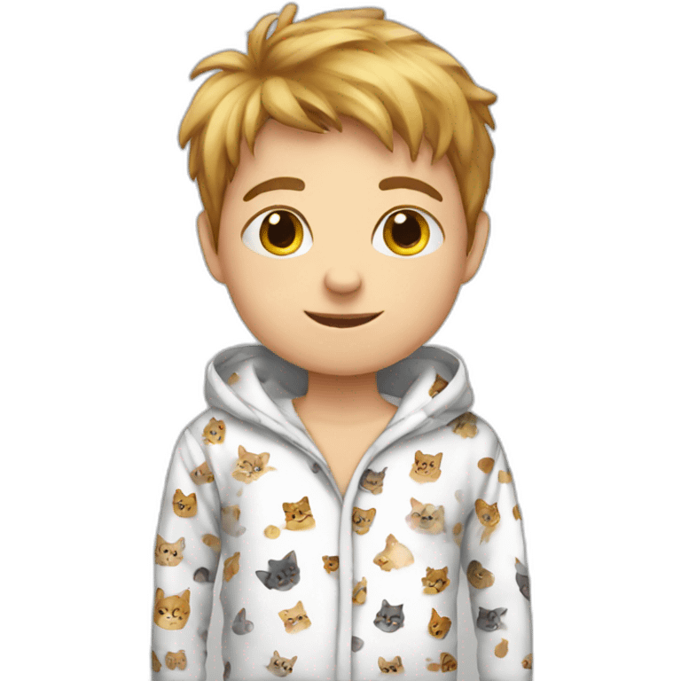 boy in cat pyjama emoji