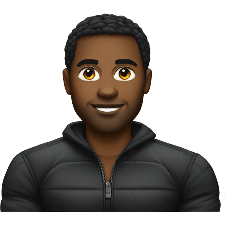 Black man in a dodge challenger hellcat emoji