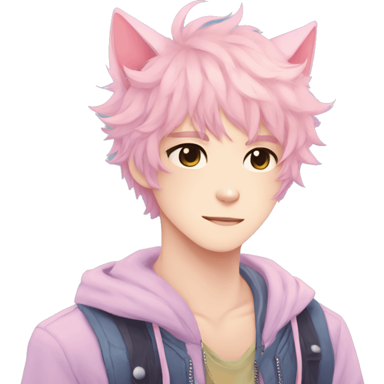 Cute Edgy Attractive Gorgeous Kawaii Pastel Anime Catboy emoji