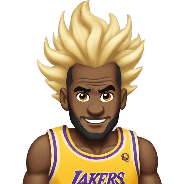 lebron james super saiyan hair emoji