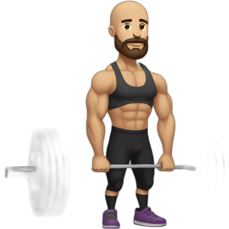 Deadlift bald beard emoji