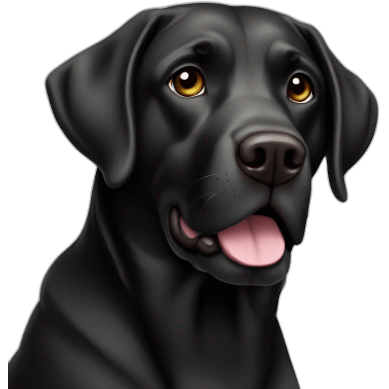 Labrador-noir-plongée emoji