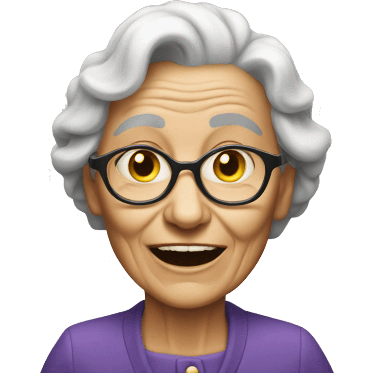 freaky old lady emoji