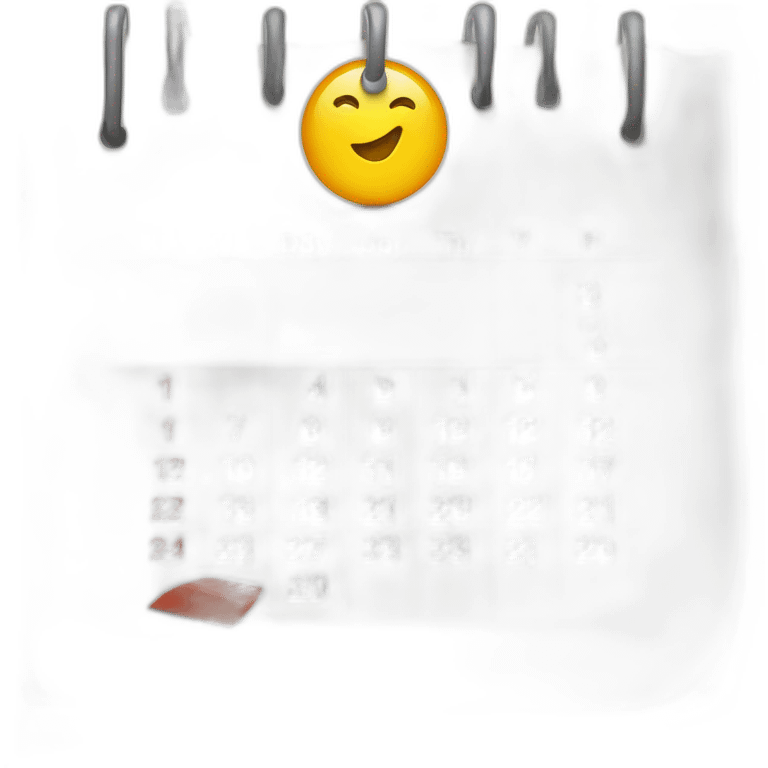 Calendar with date emoji