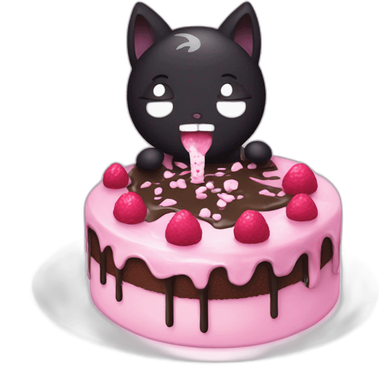 kuromi eating cake emoji