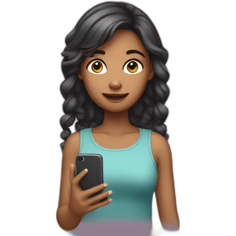 Girl play on phone emoji