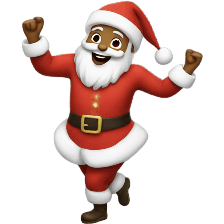 Dancing santa emoji