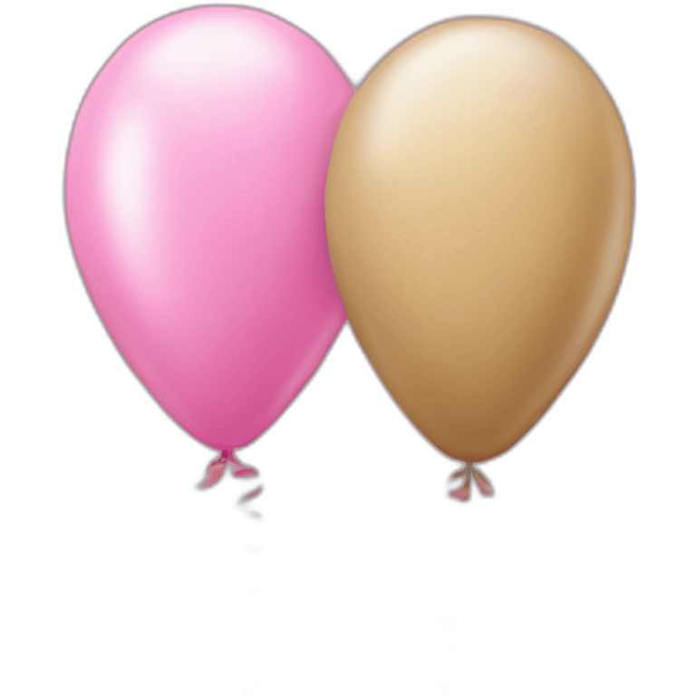 beige tube between 2 pink baloons emoji