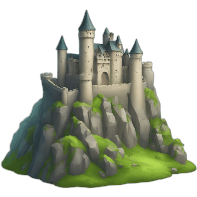 Castle in the mountain emoji