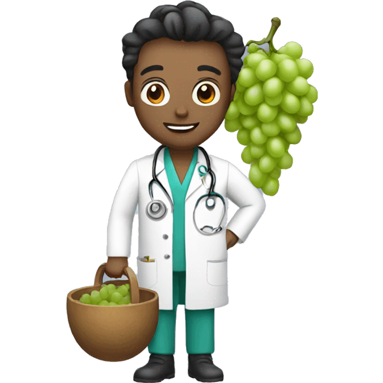 doctor with grape emoji