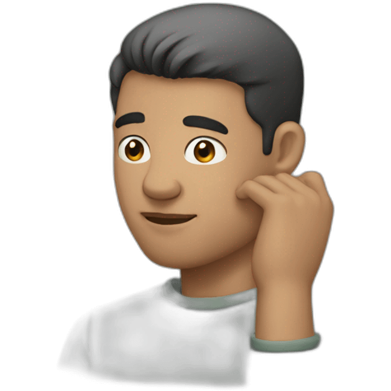 man touching chin emoji