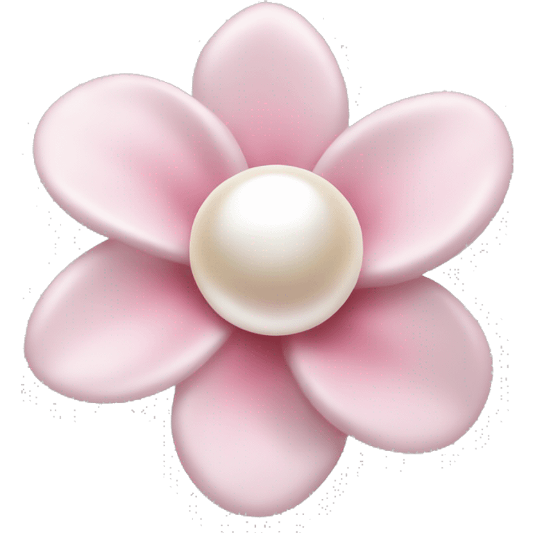 Pearl light pink flower emoji