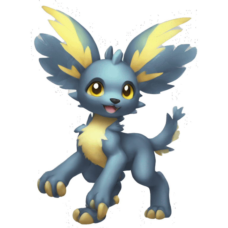 Cute cool shiny fantasy animal hybrid Fakemon full body emoji