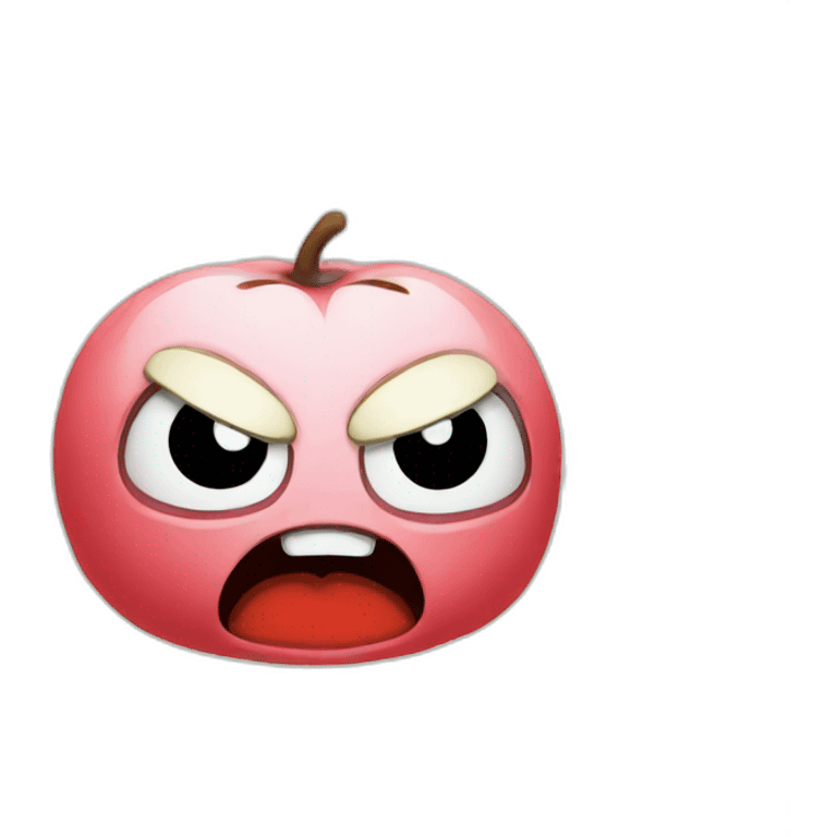 Angry strawberry emoji