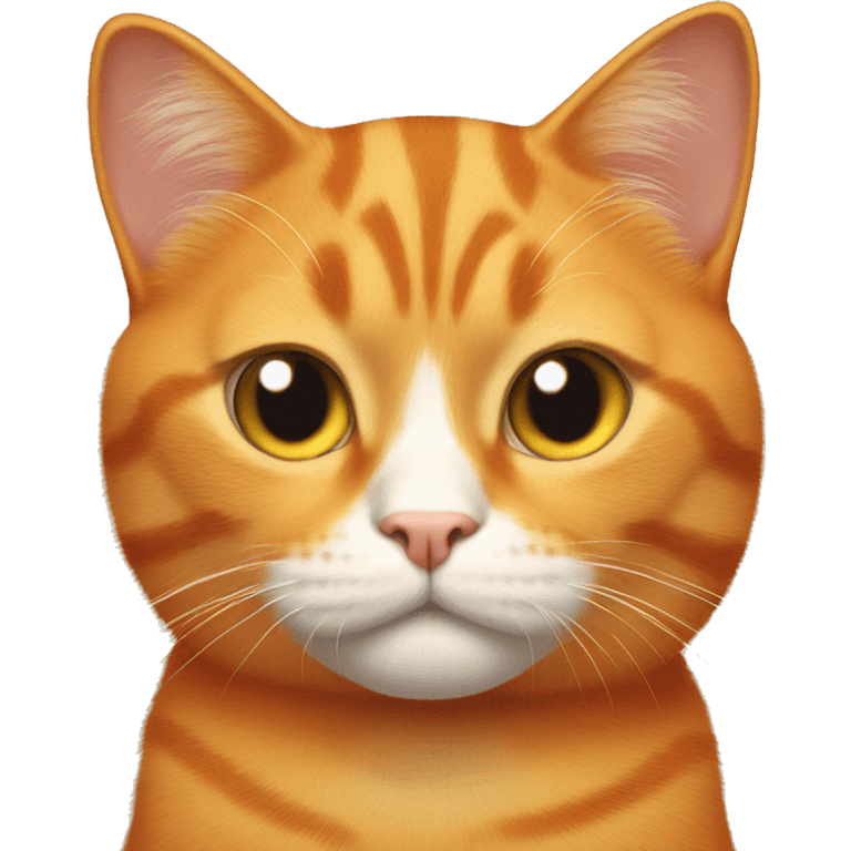 Orange cat with attitude emoji