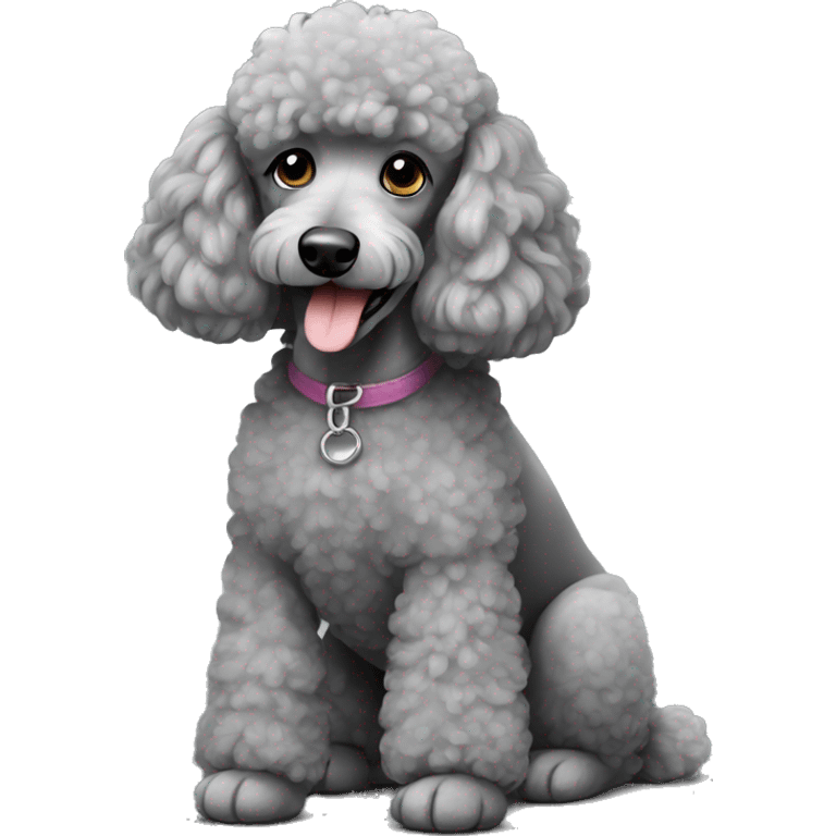 Grey poodle emoji