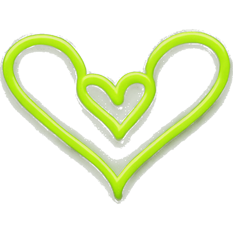 Neon chartreuse heart emoji