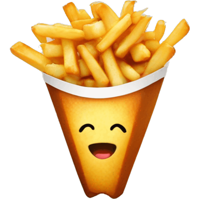 poutine qui mange une poutine emoji