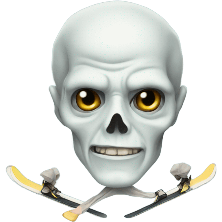 Voldemort on skis emoji