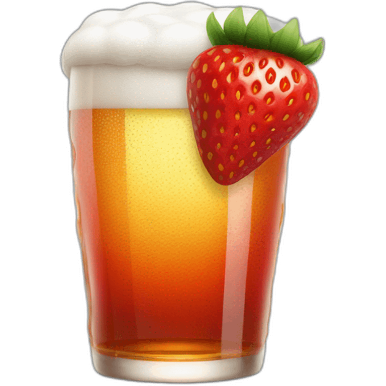 strawberry-beer emoji