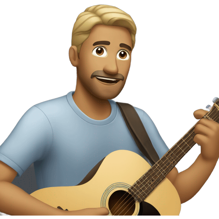 Man playing a guitar emoji