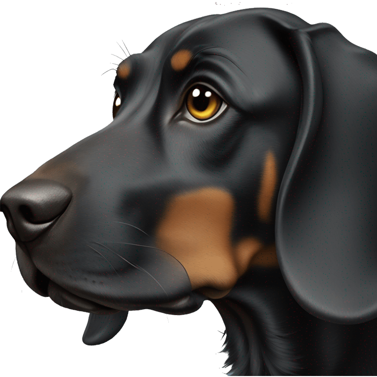 black hound dog emoji