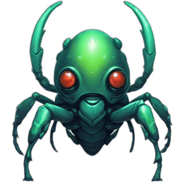 alien beetle monster scifi roguelike rpg style inspired by slay the spire digital art emoji