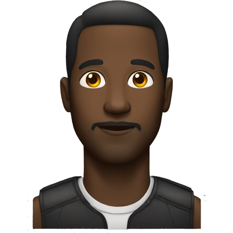 Black bold man emoji