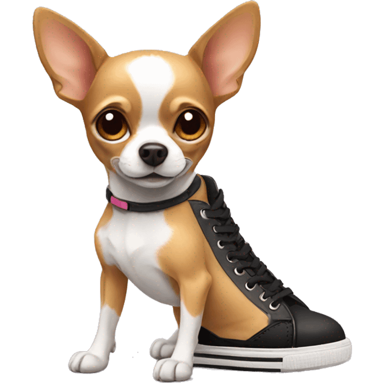 Chihuahua wearing shoes  emoji